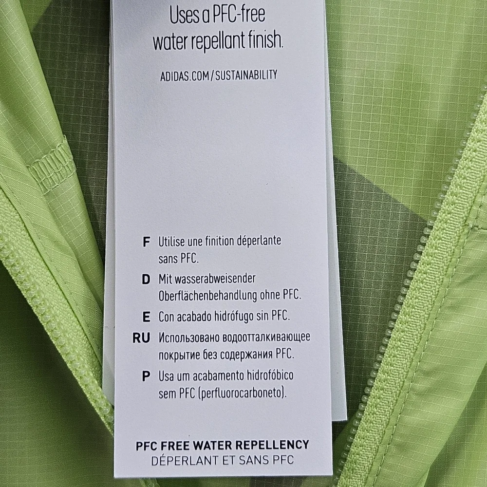 ADIDAS Women's Aeroready Lime and‎ Black Windbreaker Running Jacket Size Small
